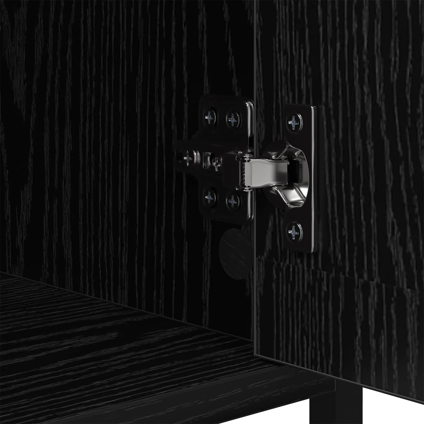 Nattbordskap 2 pcs Svart Eik 40 x 42 x 60cm Konstruert tre