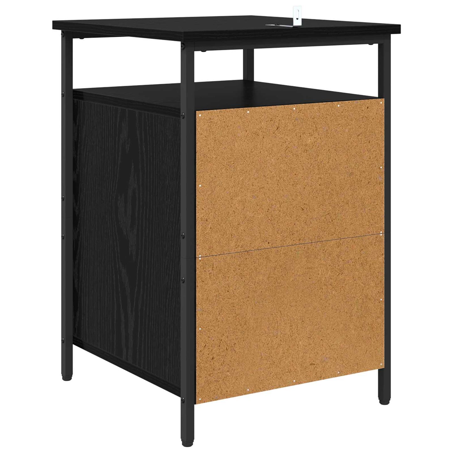 Nattbordskap 2 pcs Svart Eik 40 x 42 x 60cm Konstruert tre