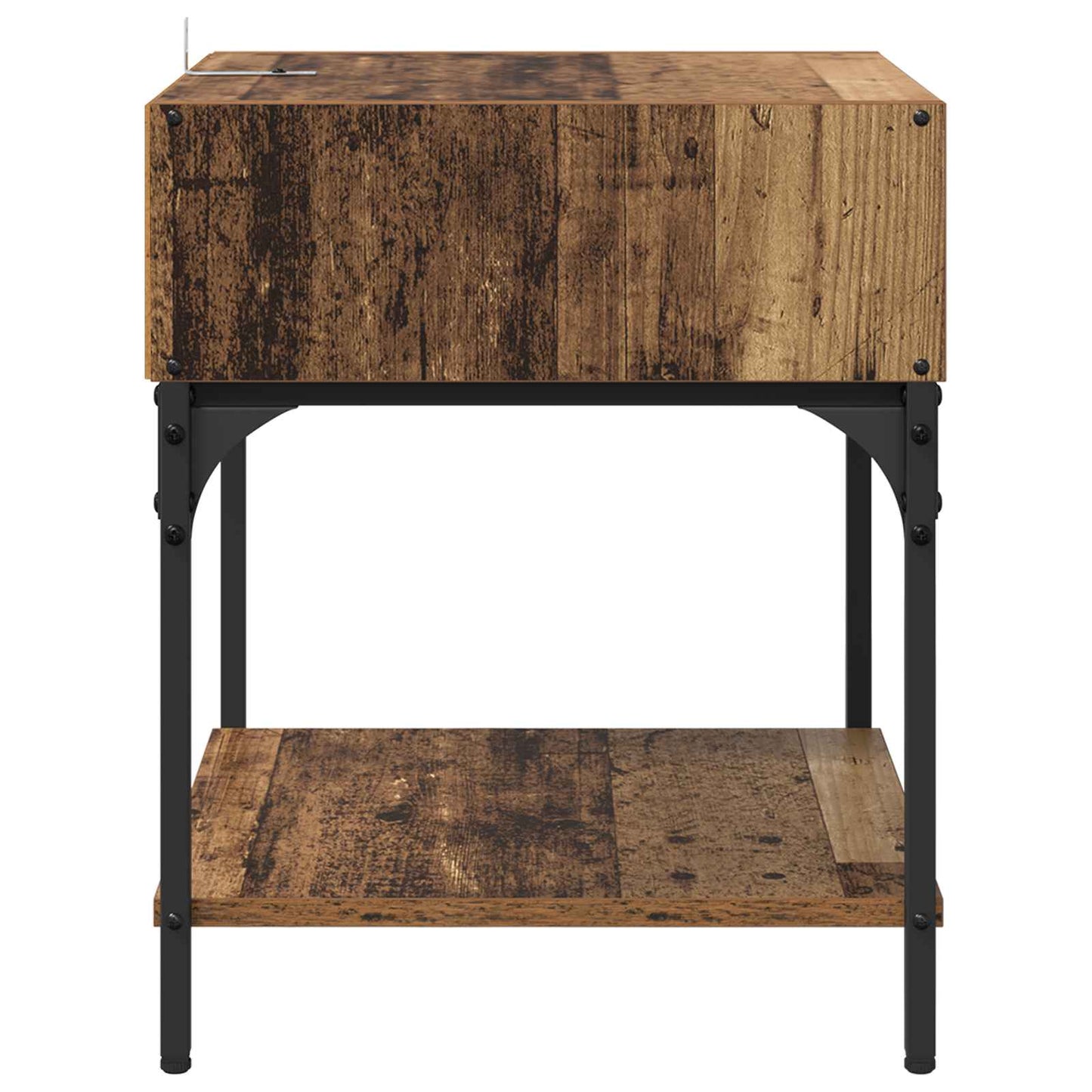 Nattbord 2 pcs Gammelt tre 40 x 40 x 50 cm Konstruert tre
