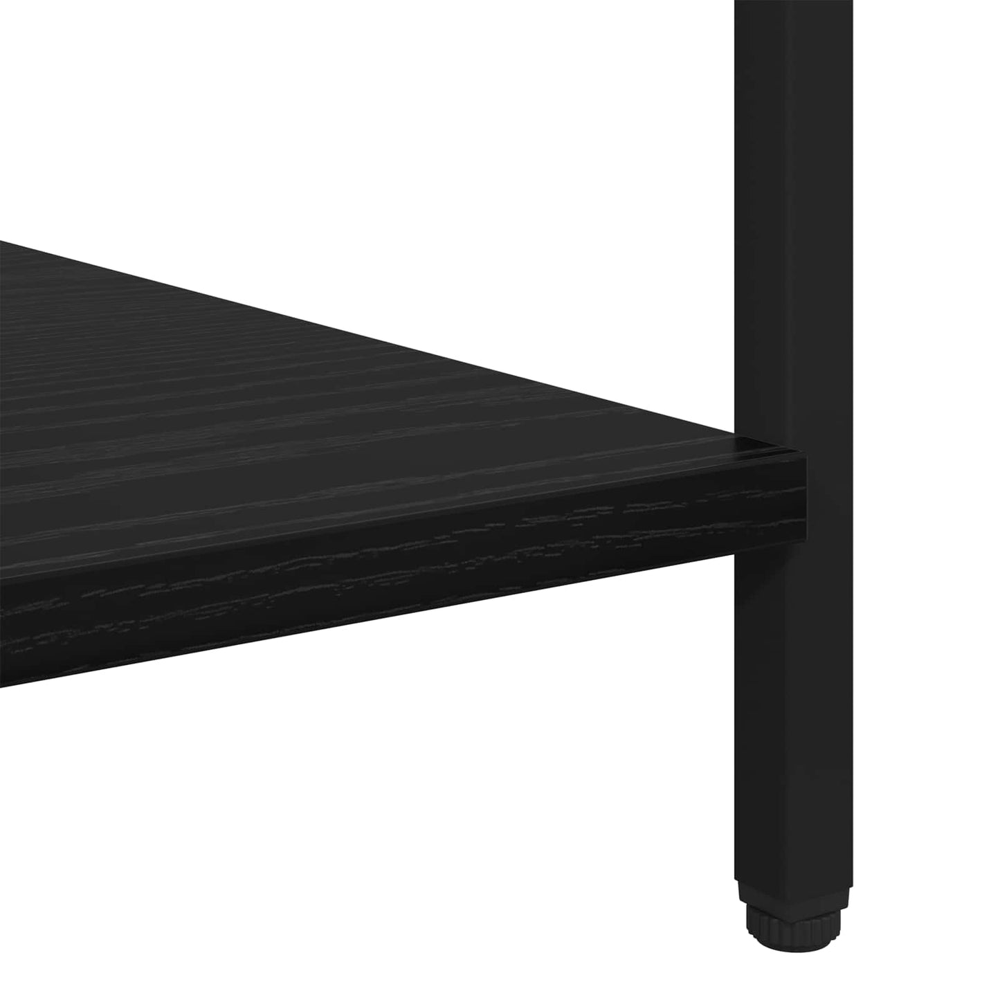 Nattbord 2 pcs Svart Eik 40 x 40 x 50 cm Konstruert tre