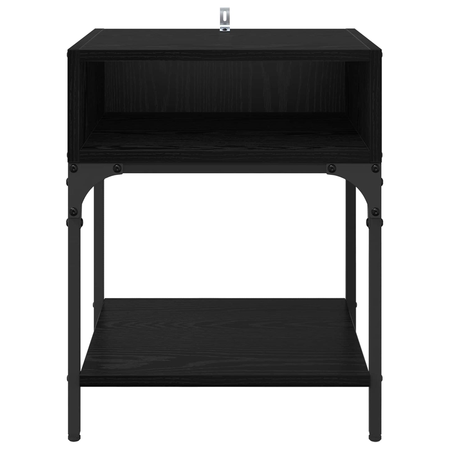 Nattbord 2 pcs Svart Eik 40 x 40 x 50 cm Konstruert tre