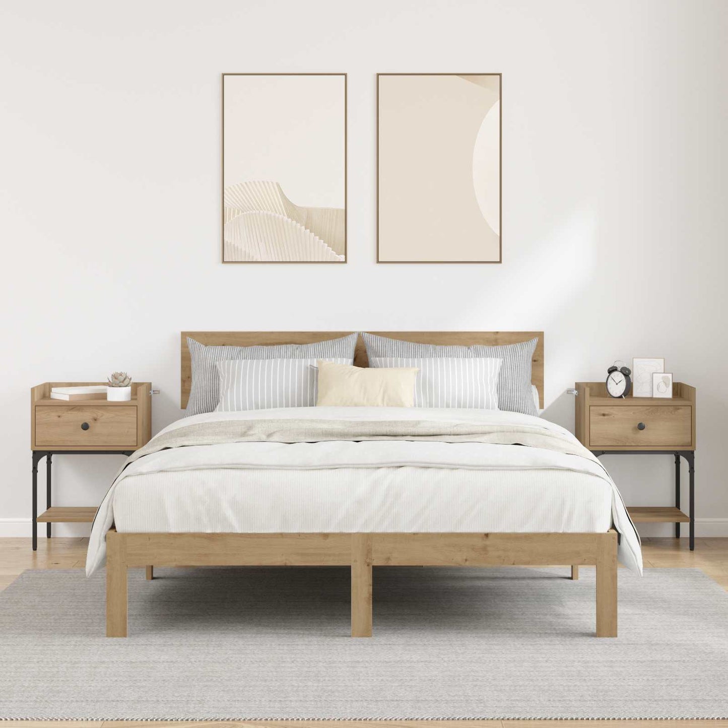 Nattbord 2 stk. Artisan Eik 40 x 29 x 60 cm Konstruert tre