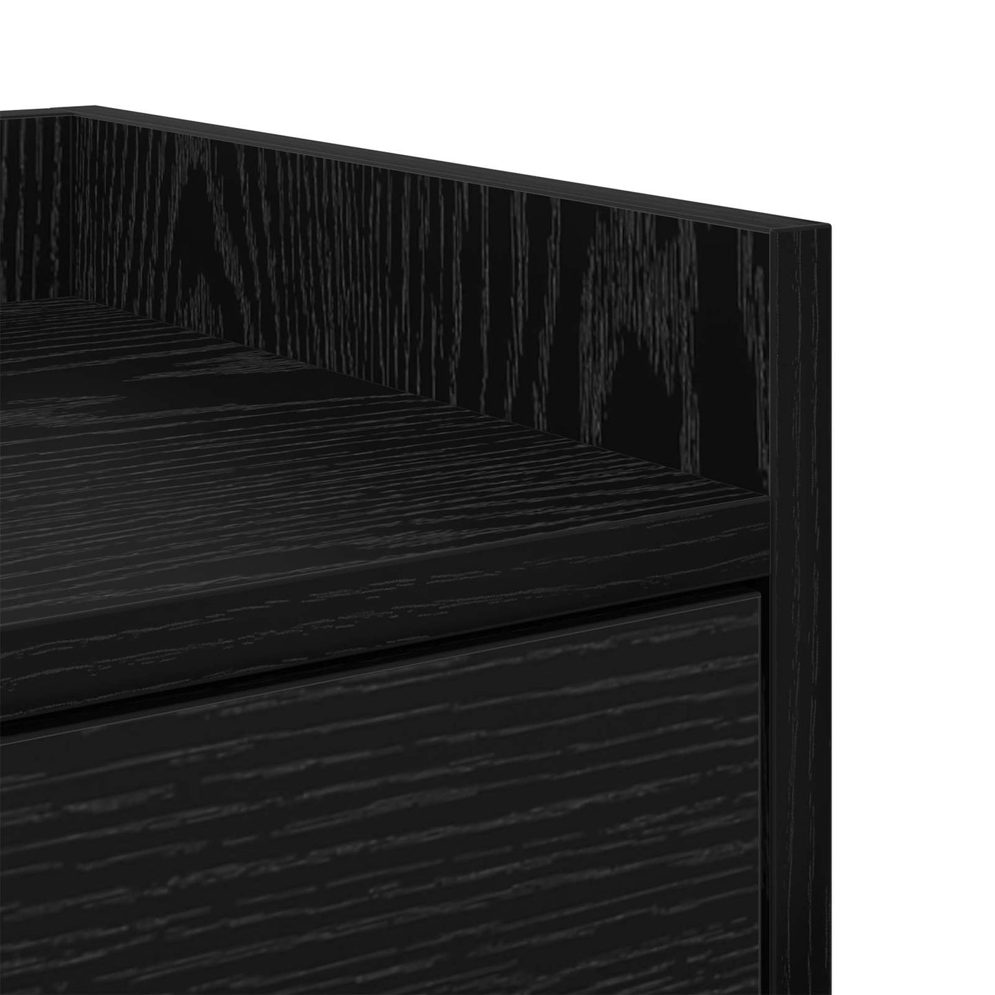 Nattbord 2 pcs Svart Eik 40 x 29 x 60 cm Konstruert tre