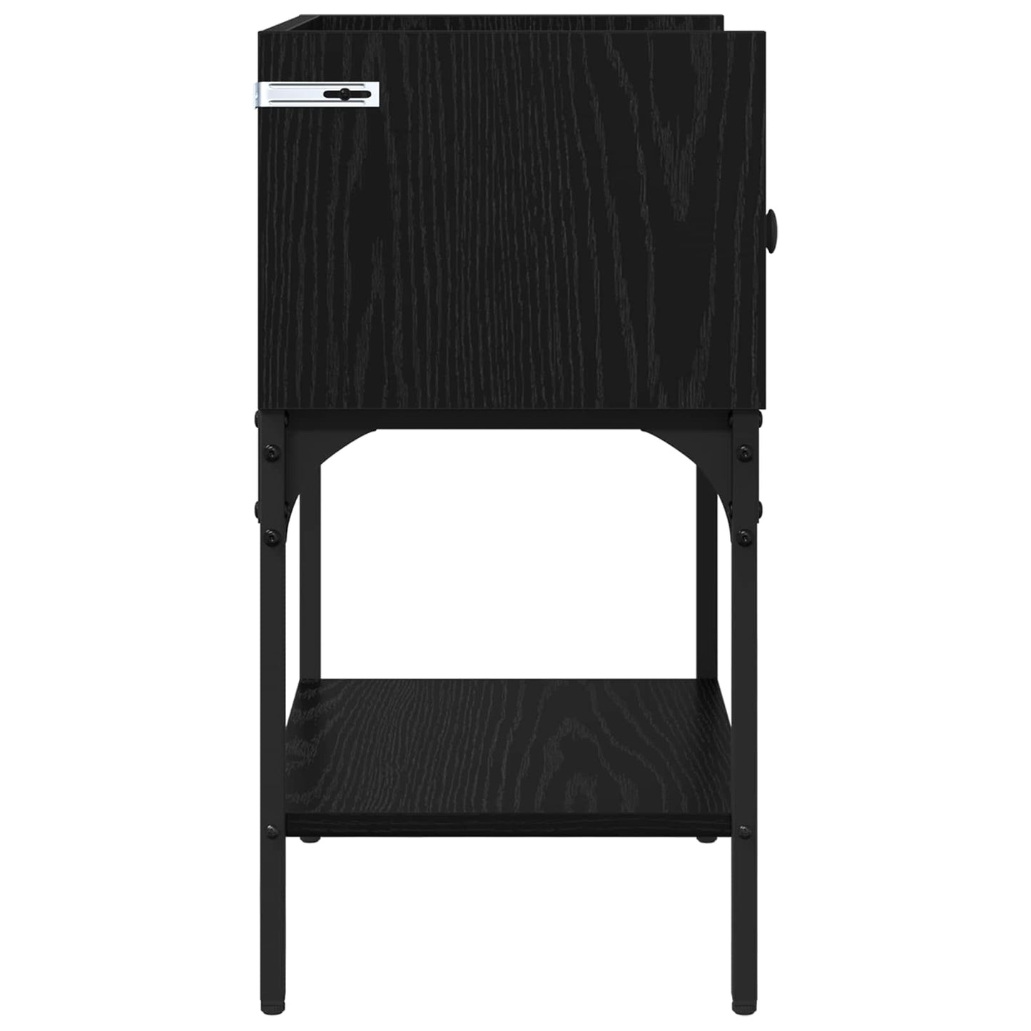 Nattbord 2 pcs Svart Eik 40 x 29 x 60 cm Konstruert tre