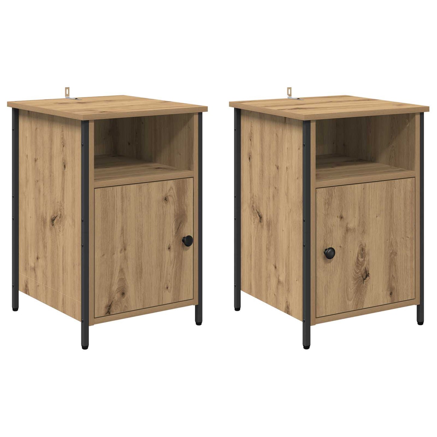 Nattbordskap 2 stk. Artisan Eik 40 x 42 x 60 cm Konstruert tre