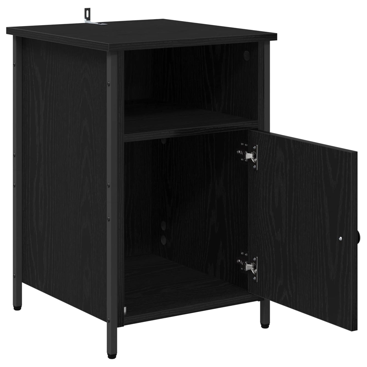 Nattbordskap 2 pcs Svart Eik 40 x 42 x 60 cm Konstruert tre