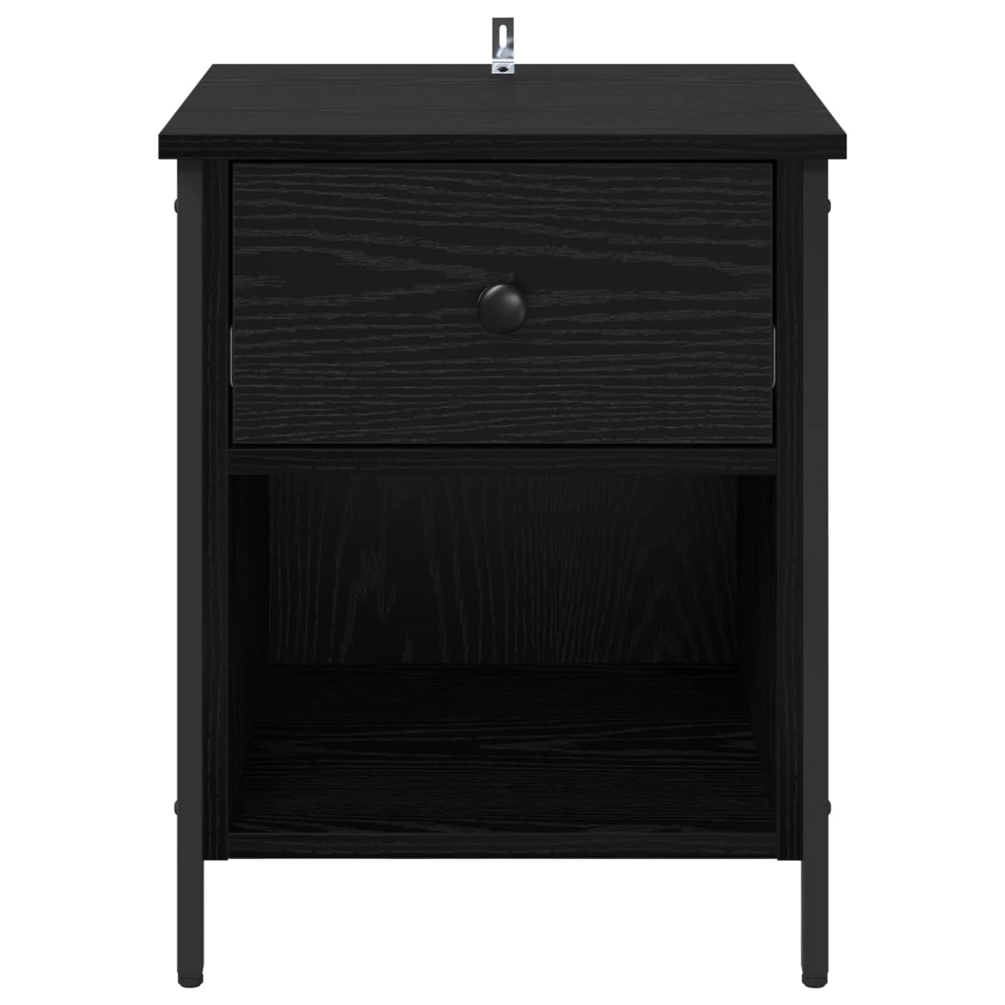Nattbordskap 2 pcs Svart Eik 40 x 42 x 50 cm Konstruert tre