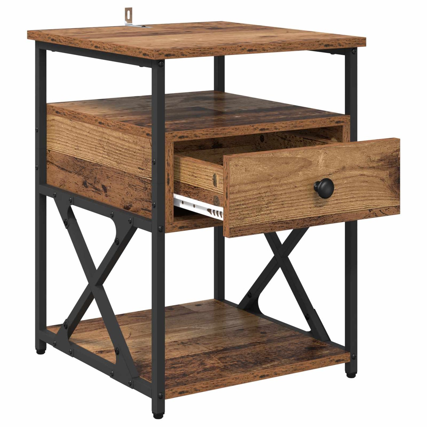 Nattbordskap Gammelt tre 40 x 42 x 55 cm Konstruert tre