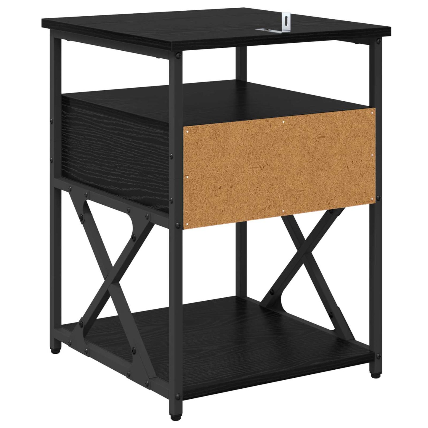 Nattbordskap 2 pcs Svart Eik 40 x 42 x 55 cm Konstruert tre