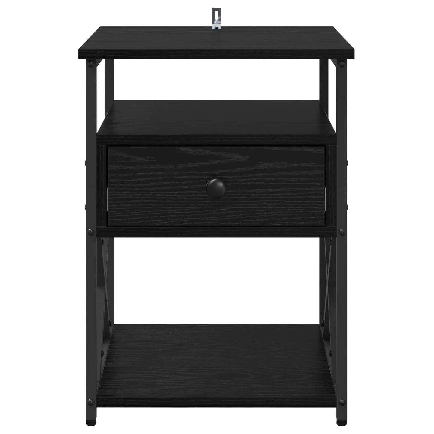Nattbordskap 2 pcs Svart Eik 40 x 42 x 55 cm Konstruert tre