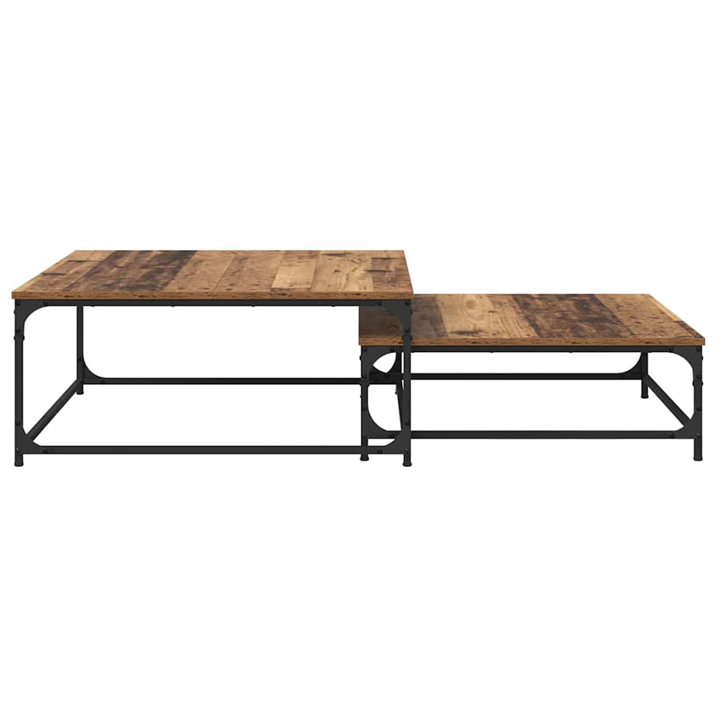 Kaffebord 2 pcs Gamle tre Konstruert tre