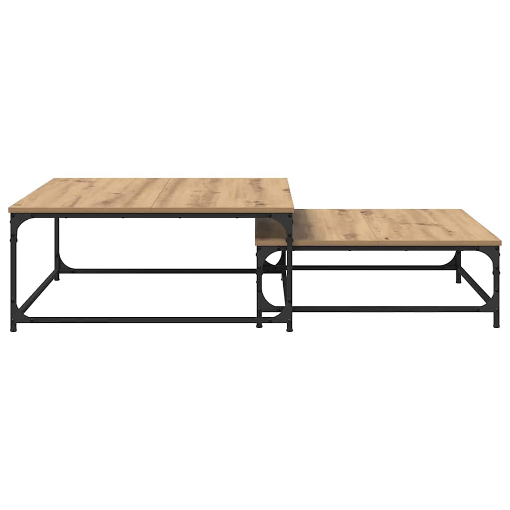 Kaffebord 2 pcs Artisan Eik Konstruert tre