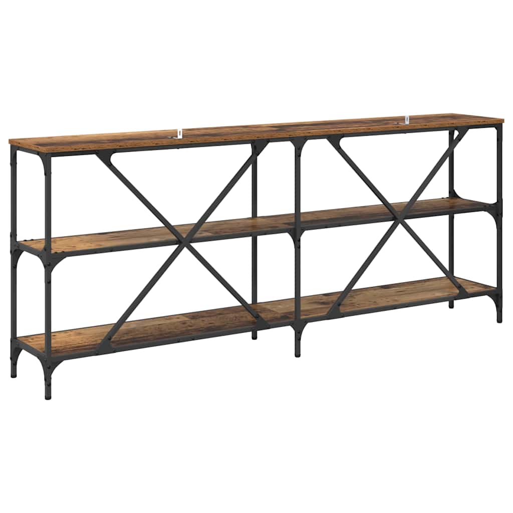Konsollbord Gammelt tre 180 x 30 x 75 cm Konstruert tre