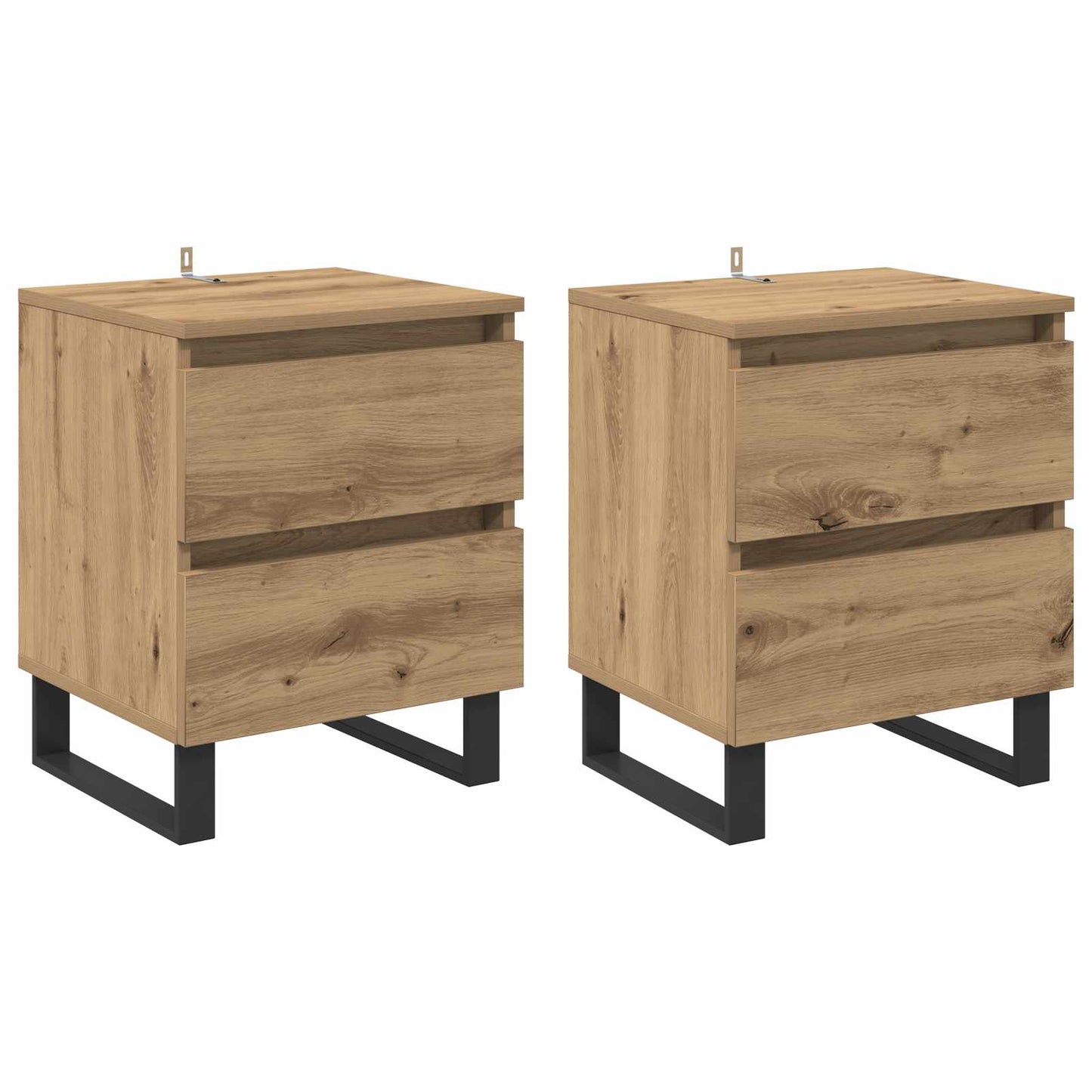 Nattbordskap 2 stk. Artisan Eik 40 x 35 x 50 cm Konstruert tre