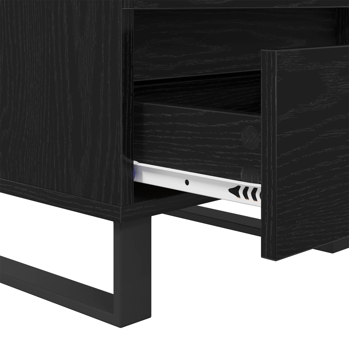 Nattbordskap 2 pcs Svart Eik 40 x 35 x 50 cm Konstruert tre