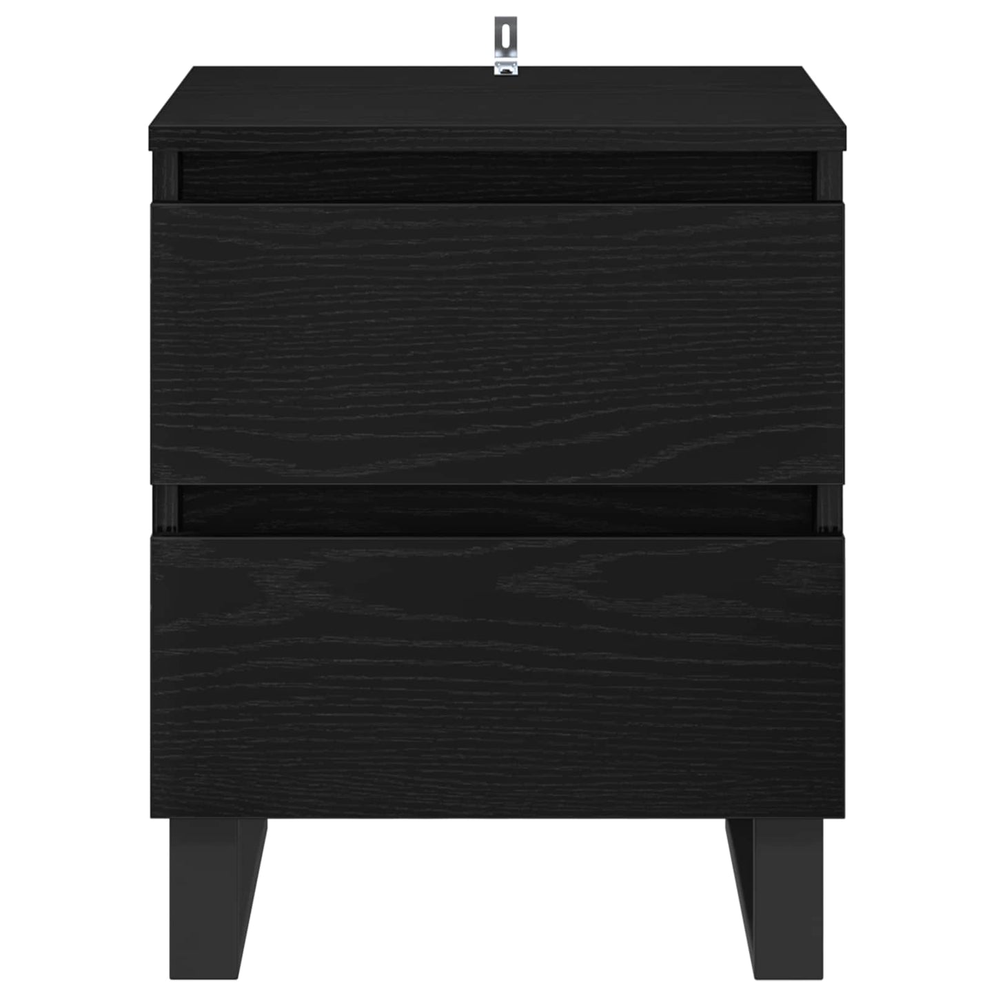 Nattbordskap 2 pcs Svart Eik 40 x 35 x 50 cm Konstruert tre
