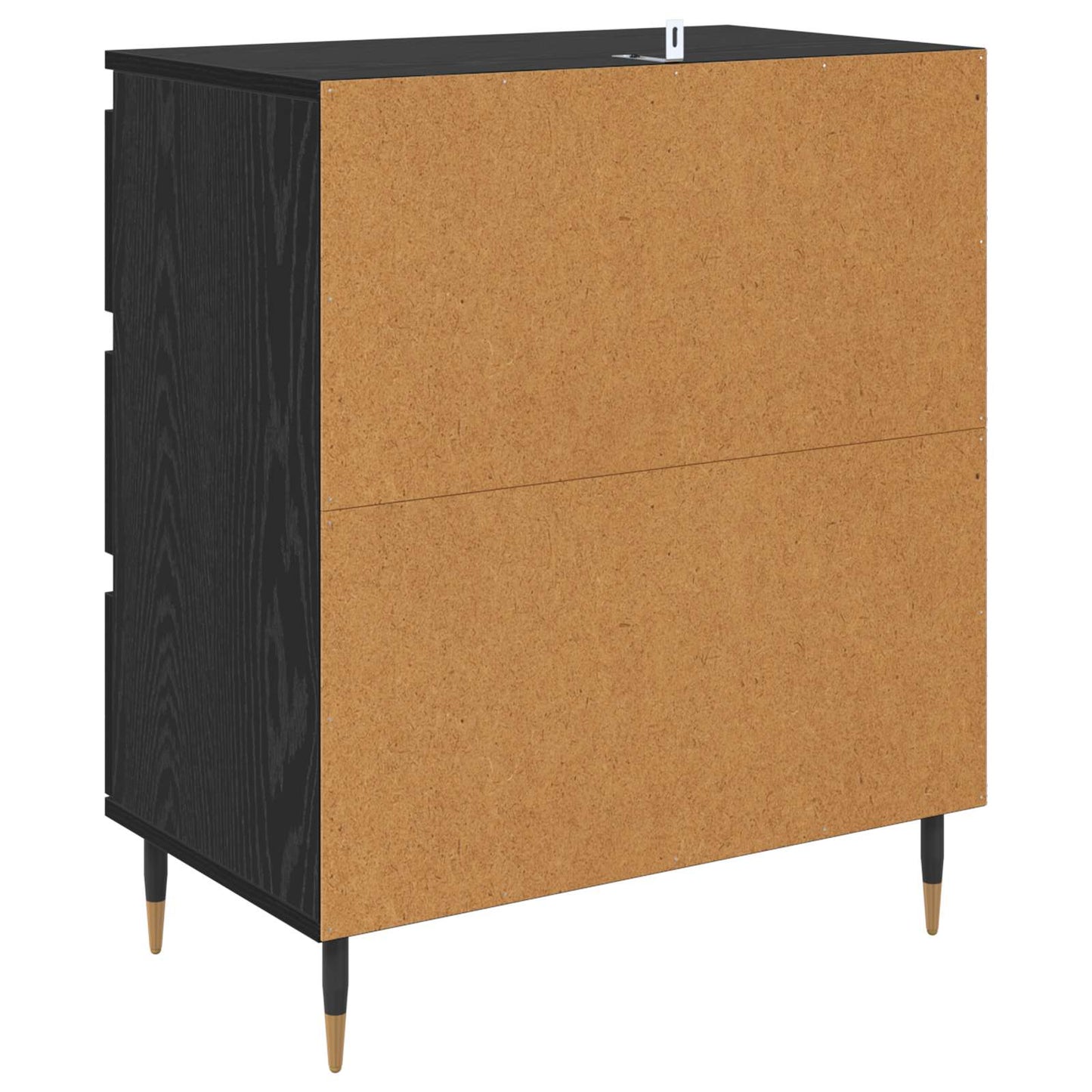Serviesskap med skuff Svart Eik 60 x 35 x 70 cm Konstruert tre
