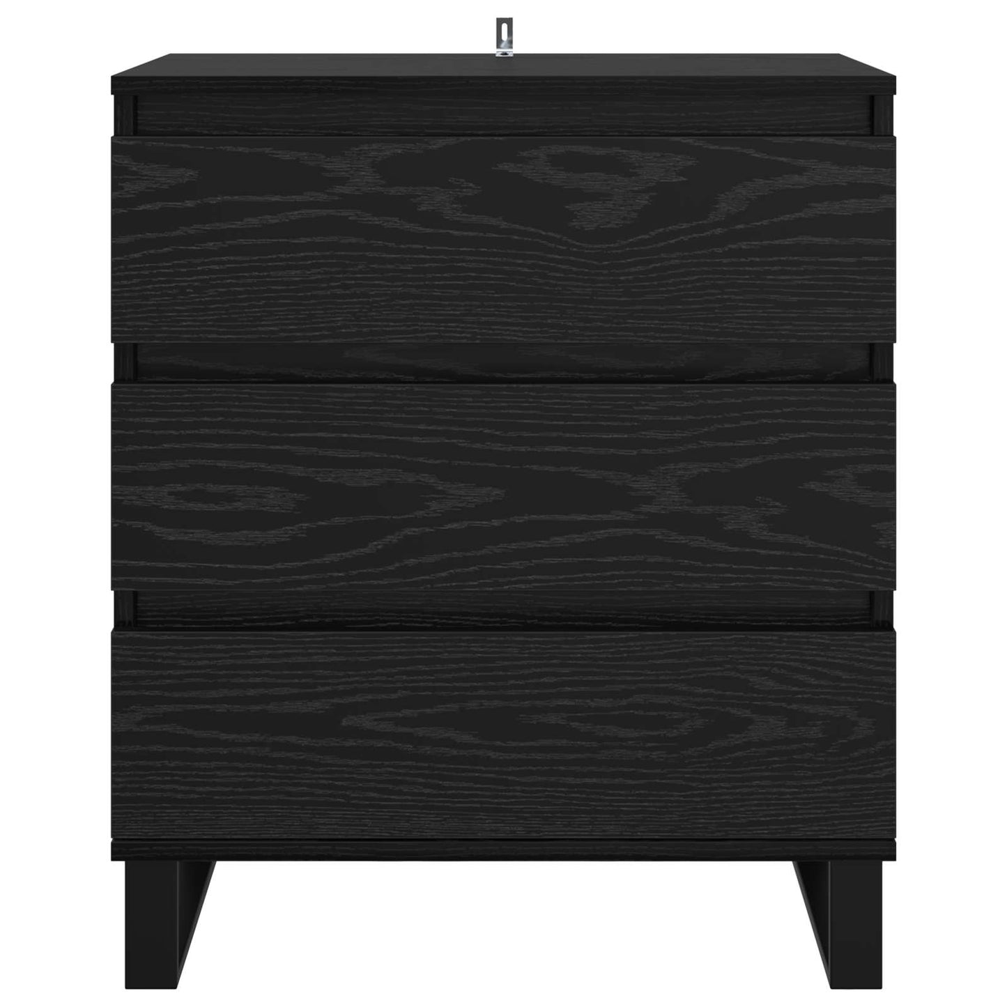 Serviesskap med skuff Svart Eik 60 x 35 x 70 cm Konstruert tre