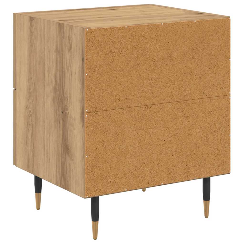 Nattbordskap 2 pcs Artisan Eik 40 x 35 x 47,5 cm Konstruert tre