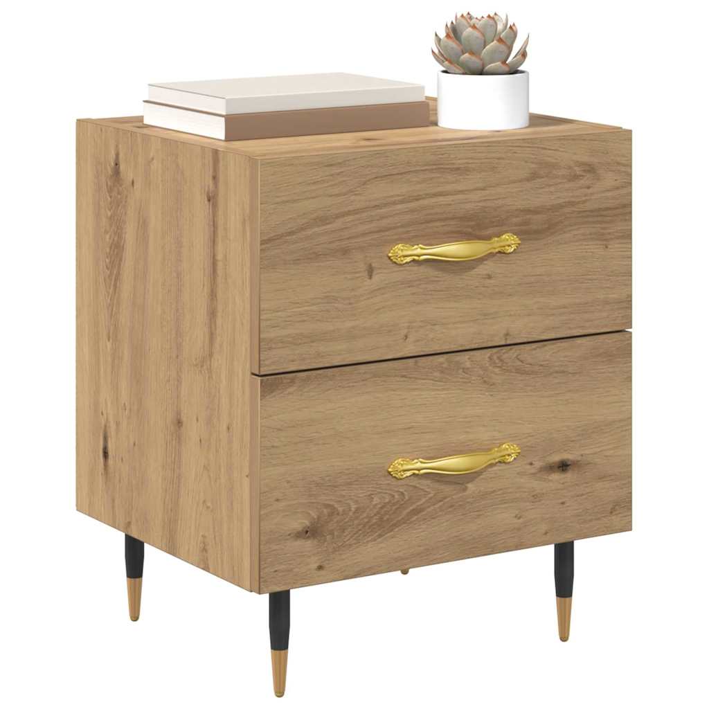 Nattbordskap 2 pcs Artisan Eik 40 x 35 x 47,5 cm Konstruert tre