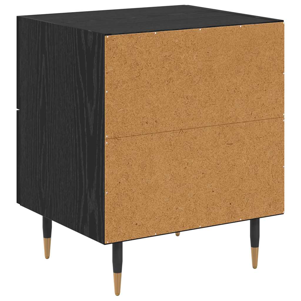 Nattbordskap Svart Eik 40 x 35 x 47,5 cm Konstruert tre