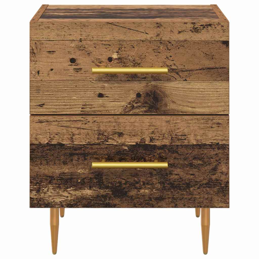 Nattbordskap 2 pcs Gamle tre 40 x 35 x 47,5 cm Konstruert tre