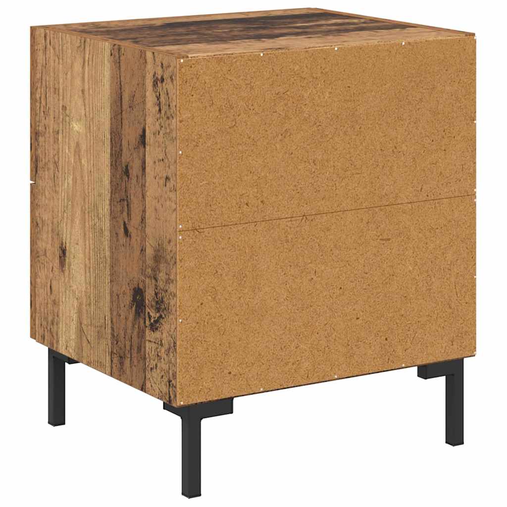 Nattbordskap 2 pcs Gammelt tre 40 x 35 x 47,5 cm Konstruert tre