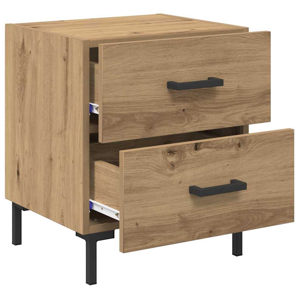 Nattbordskap 2 pcs Artisan Eik 40 x 35 x 47,5 cm Konstruert tre