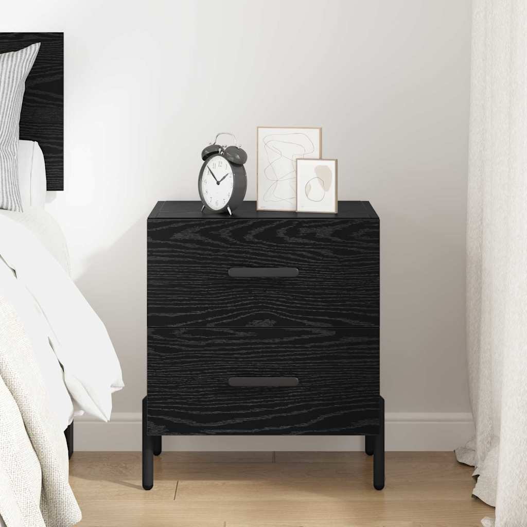 Nattbordskap Svart Eik 40 x 35 x 47,5 cm Konstruert tre