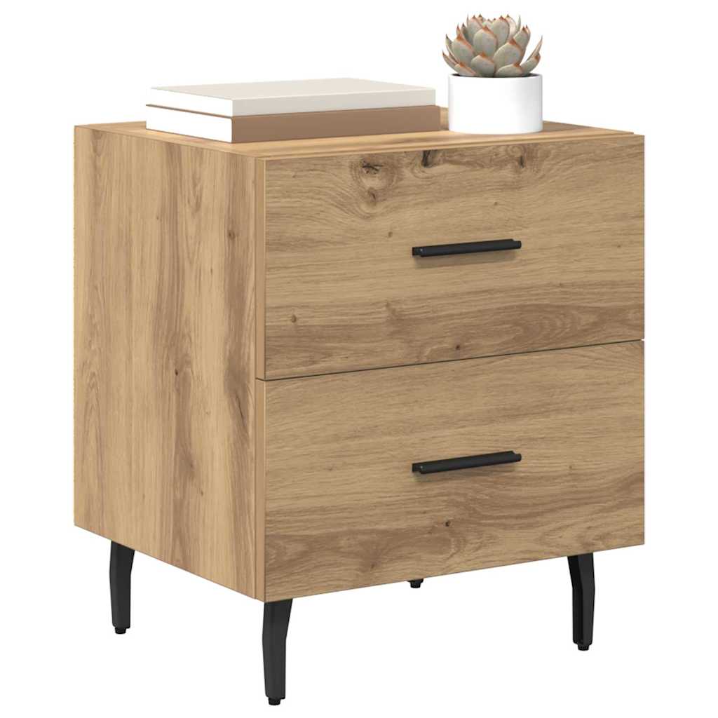 Nattbordskap 2 pcs Artisan Eik 40 x 35 x 47,5 cm Konstruert tre