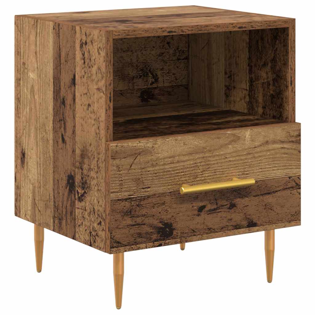 Nattbord med skuff Brun 40 x 35 x 47,5 cm Konstruert tre