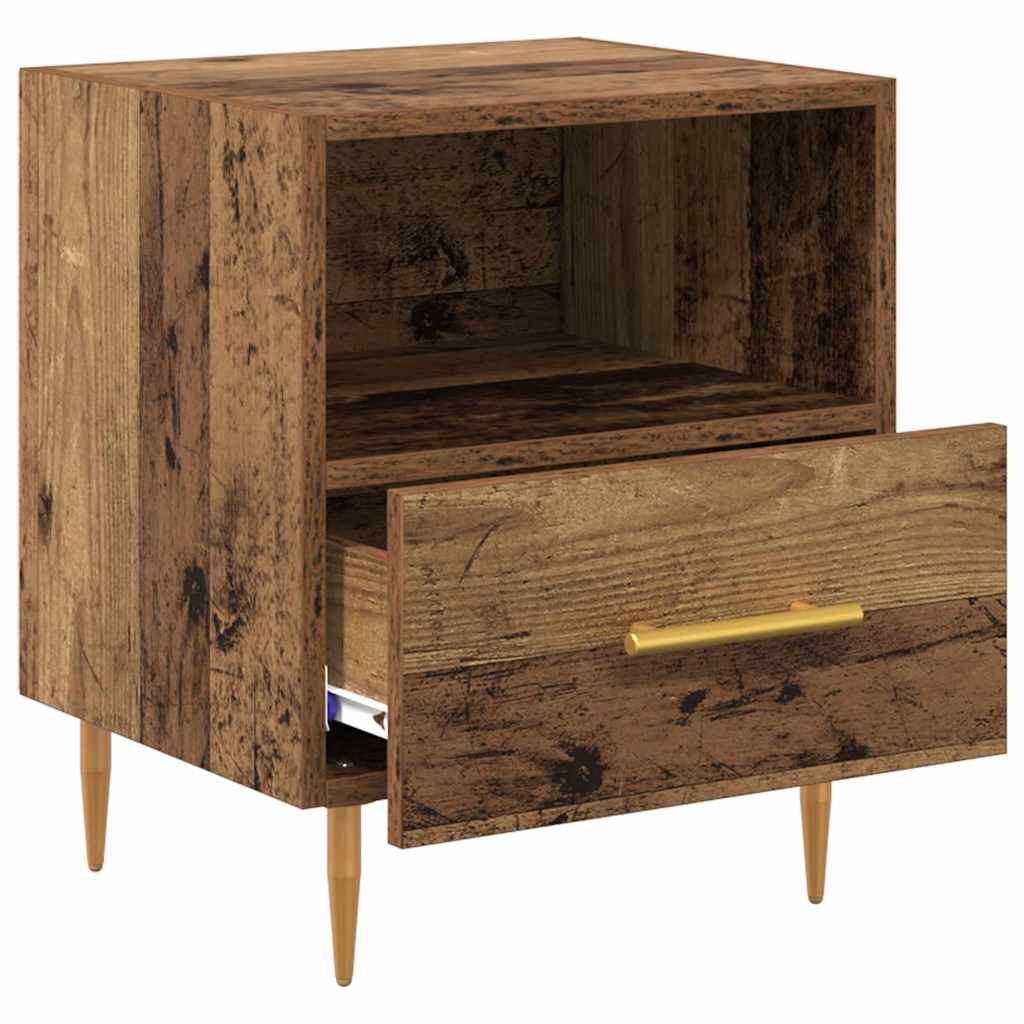 Nattbord med skuff Brun 40 x 35 x 47,5 cm Konstruert tre