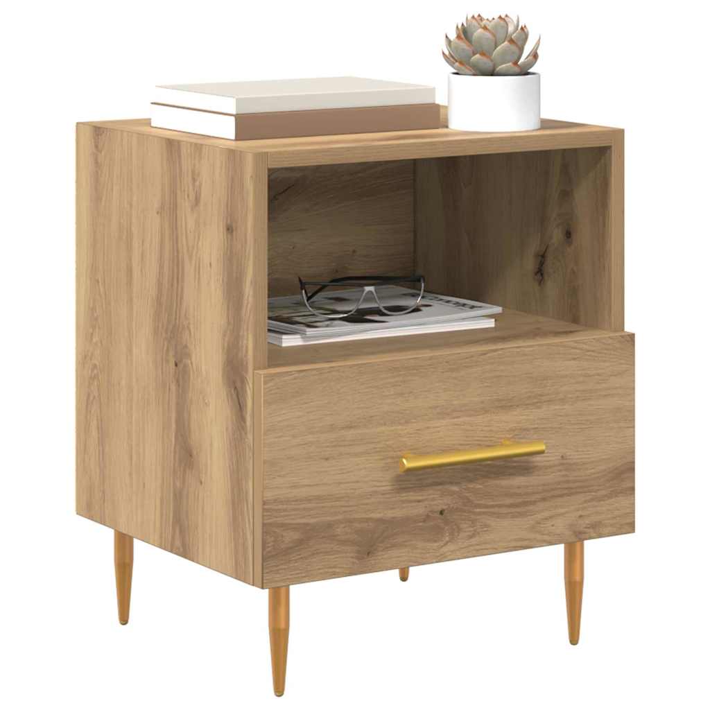 Nattbord 2 stk. Brun 40 x 35 x 47,5 cm Konstruert tre