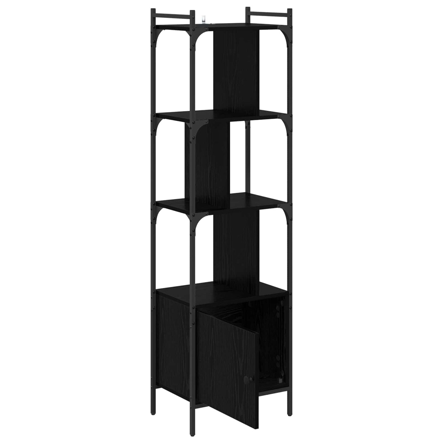 Bokhylle Svart Eik 44,5 x 30 x 154,5 cm Konstruert tre