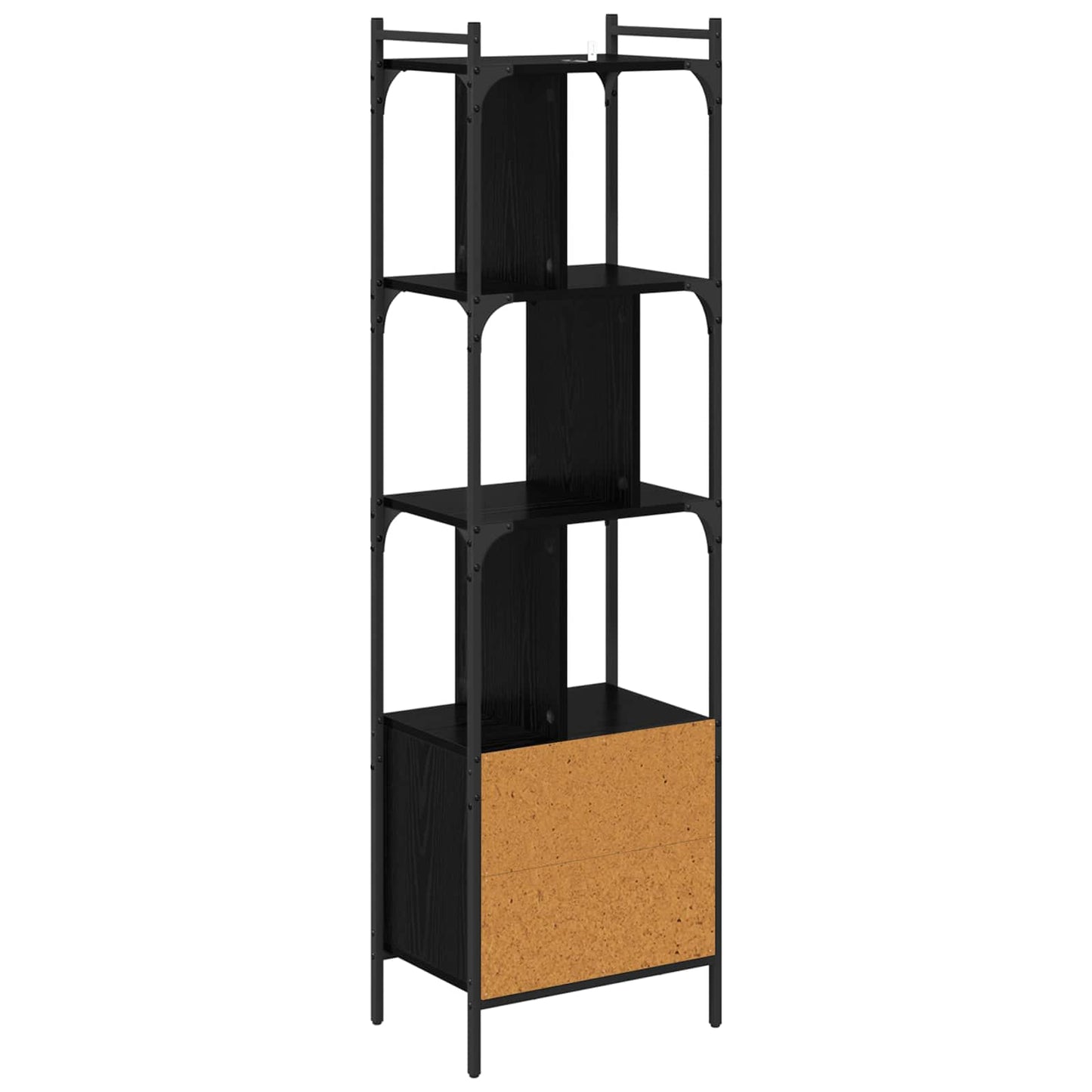 Bokhylle Svart Eik 44,5 x 30 x 154,5 cm Konstruert tre