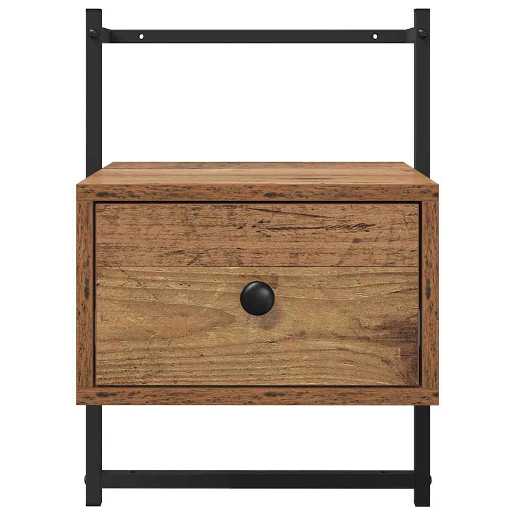 Nattbordskap 2 pcs Gammelt tre 35 x 30 x 51 cm Konstruert tre