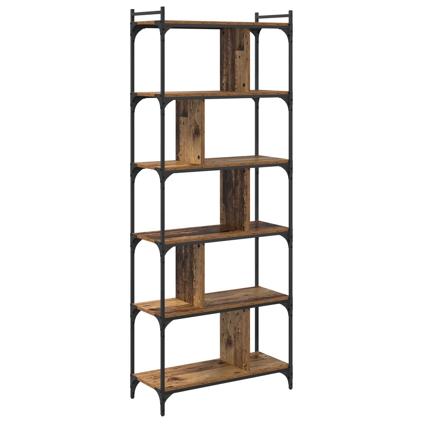 Bokhylle Gammelt tre 76 x 32 x 192 cm Konstruert tre