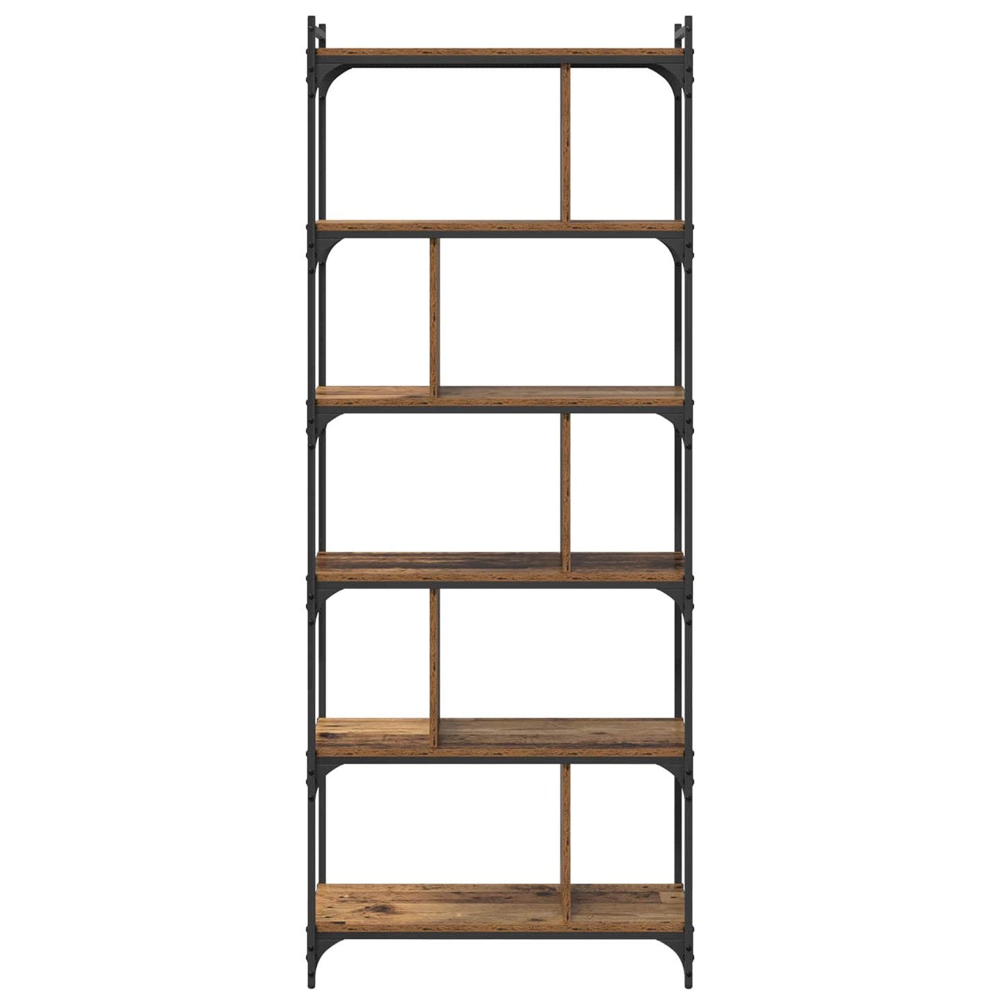 Bokhylle Gammelt tre 76 x 32 x 192 cm Konstruert tre
