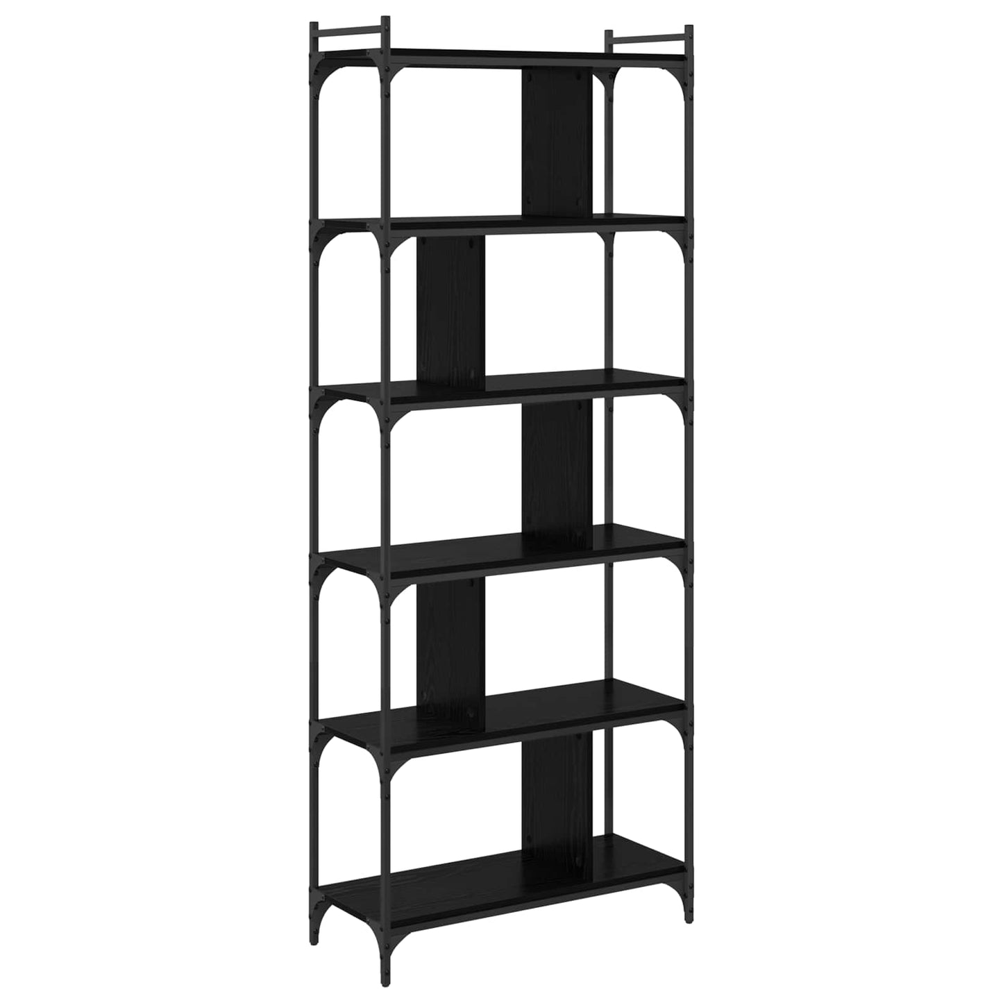 Bokhylle Svart eik 76 x 32 x 192 cm Konstruert tre