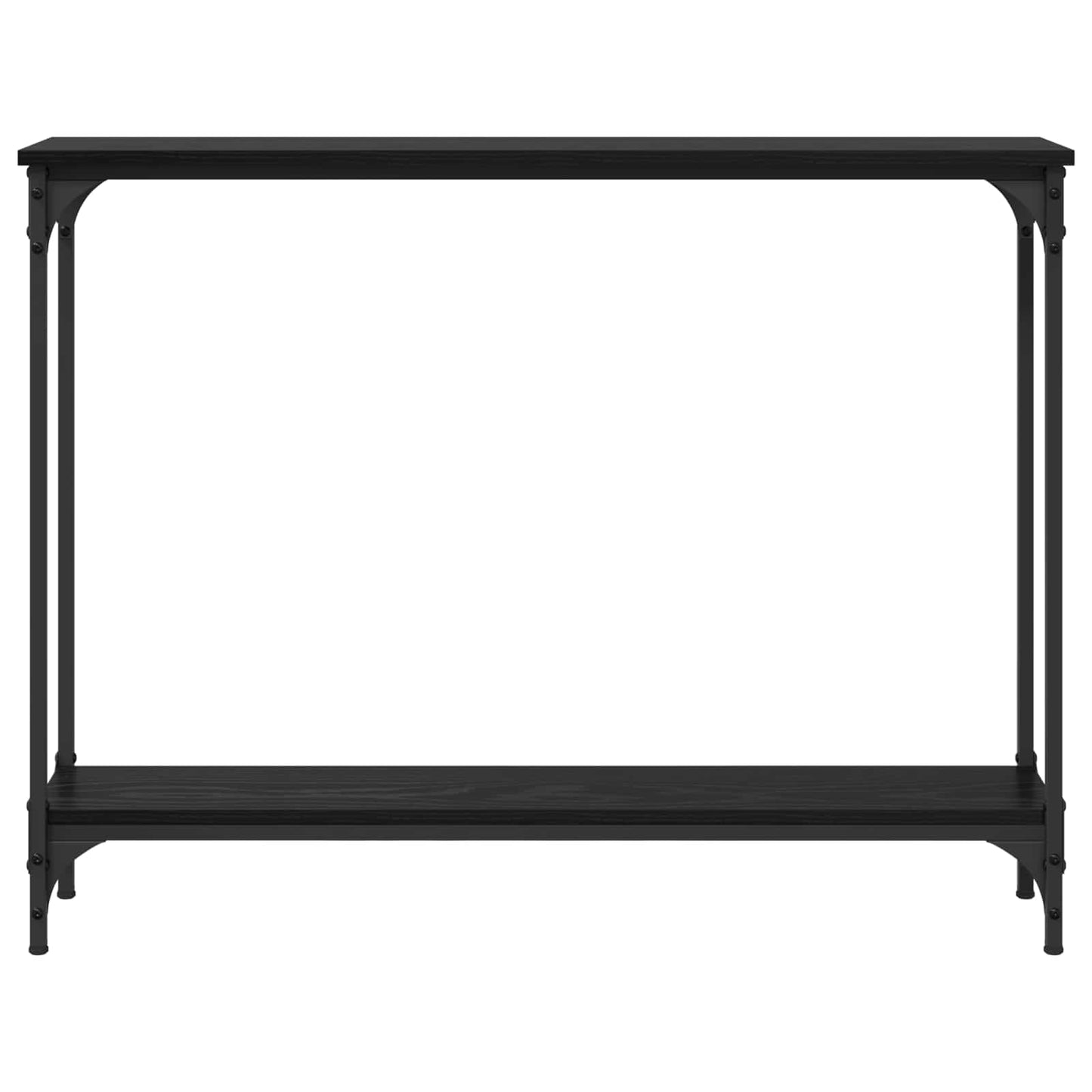 Konsollbord Svart Eik 100 x 22,5 x 75 cm Konstruert tre
