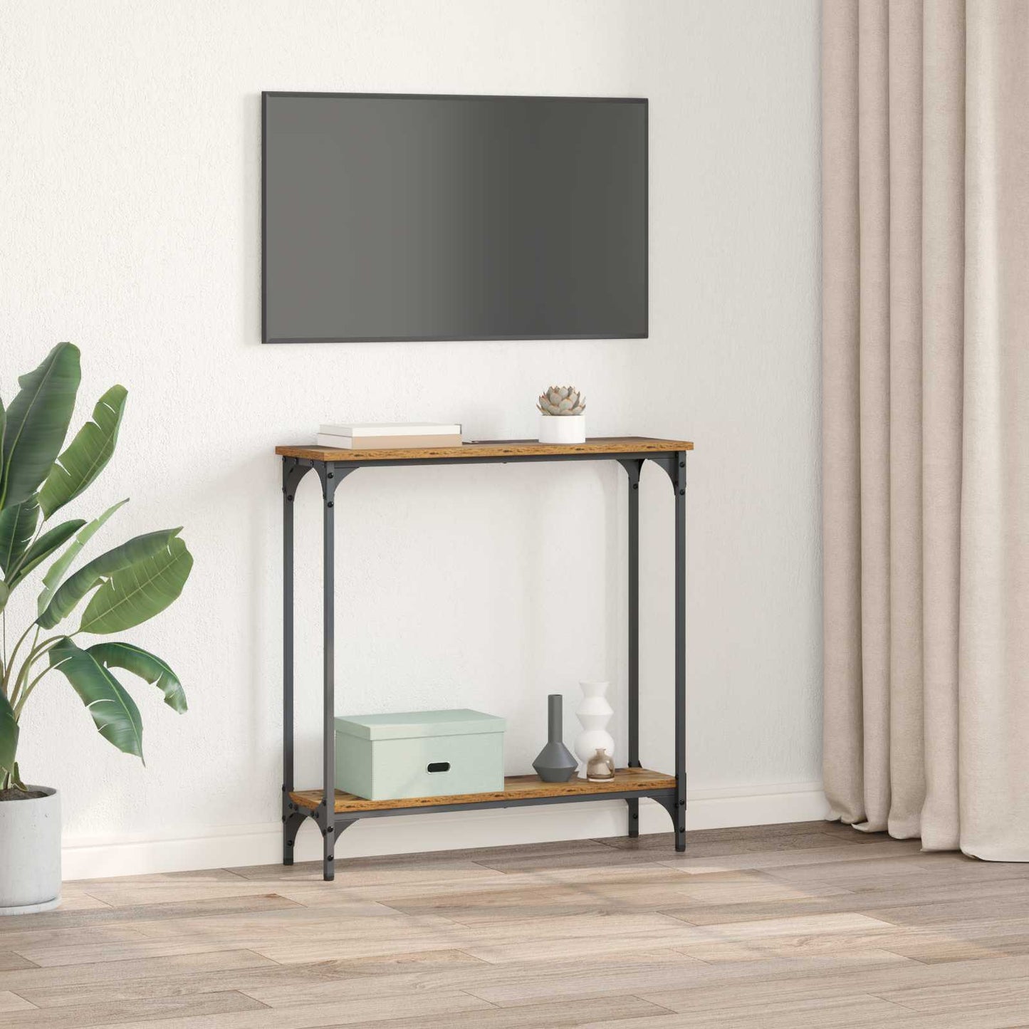 Konsollbord Gamle tre 75 x 22,5 x 75 cm Konstruert tre