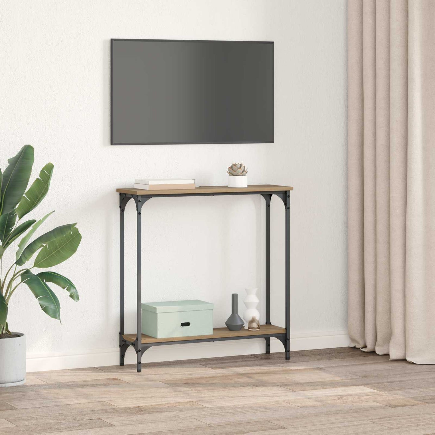 Konsollbord Artisan Eik 75 x 22,5 x 75 cm Konstruert tre