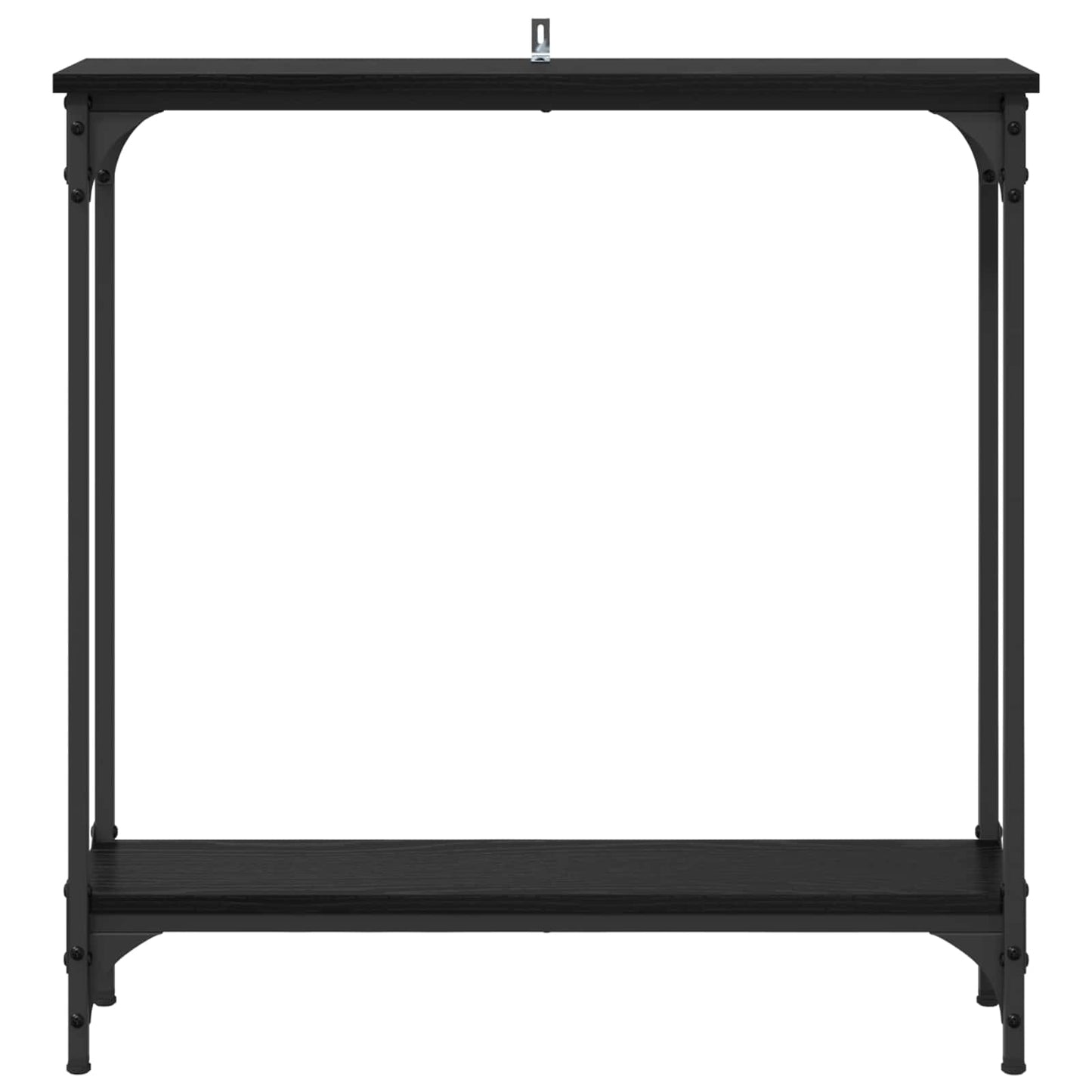 Konsollbord Svart Eik 75 x 22,5 x 75 cm Konstruert tre