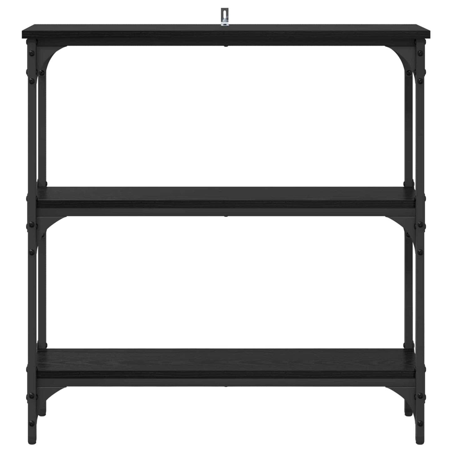 Konsollbord Svart Eik 75 x 22,5 x 75 cm Konstruert tre