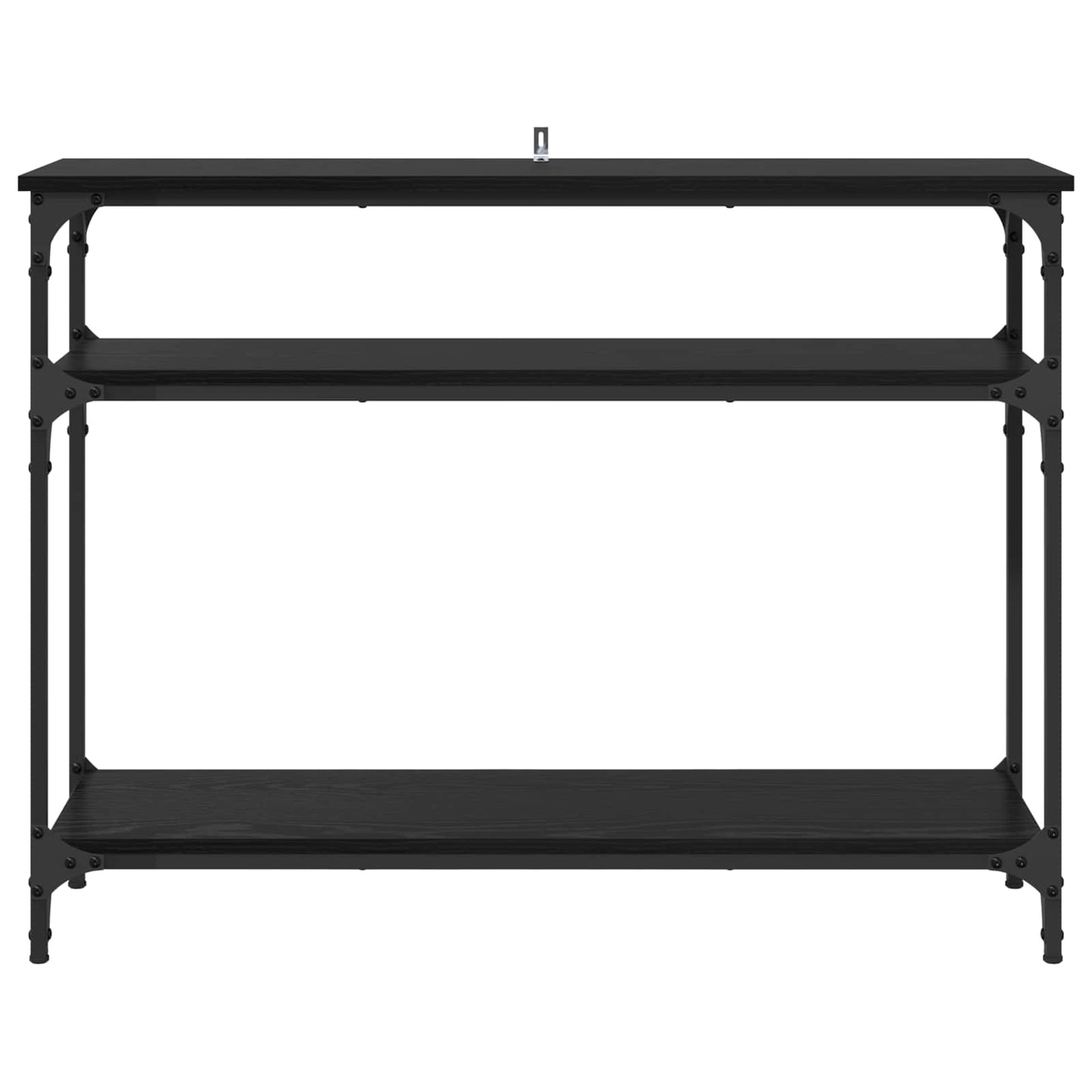 Konsollbord med hylle Svart Eik 100 x 29 x 75 cm Konstruert tre