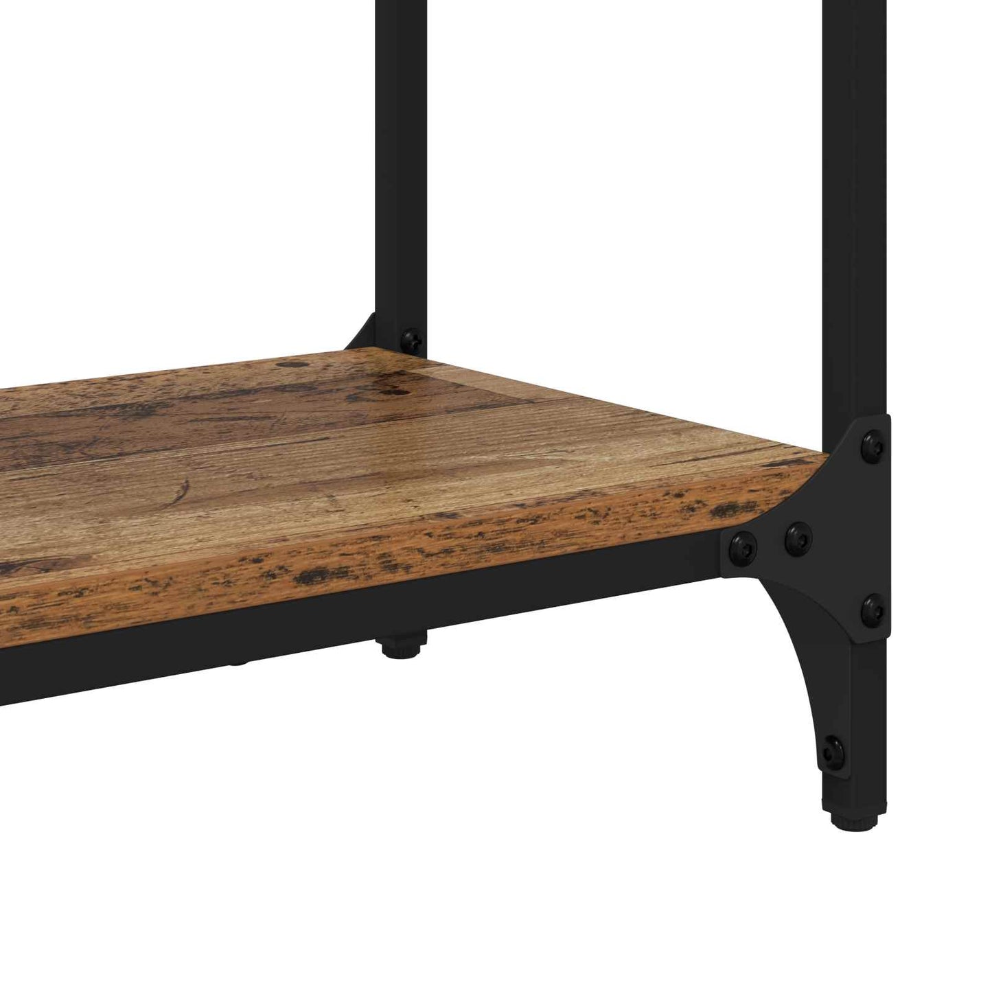 Konsollbord med hylle Gamle tre 75 x 29 x 75 cm Konstruert tre