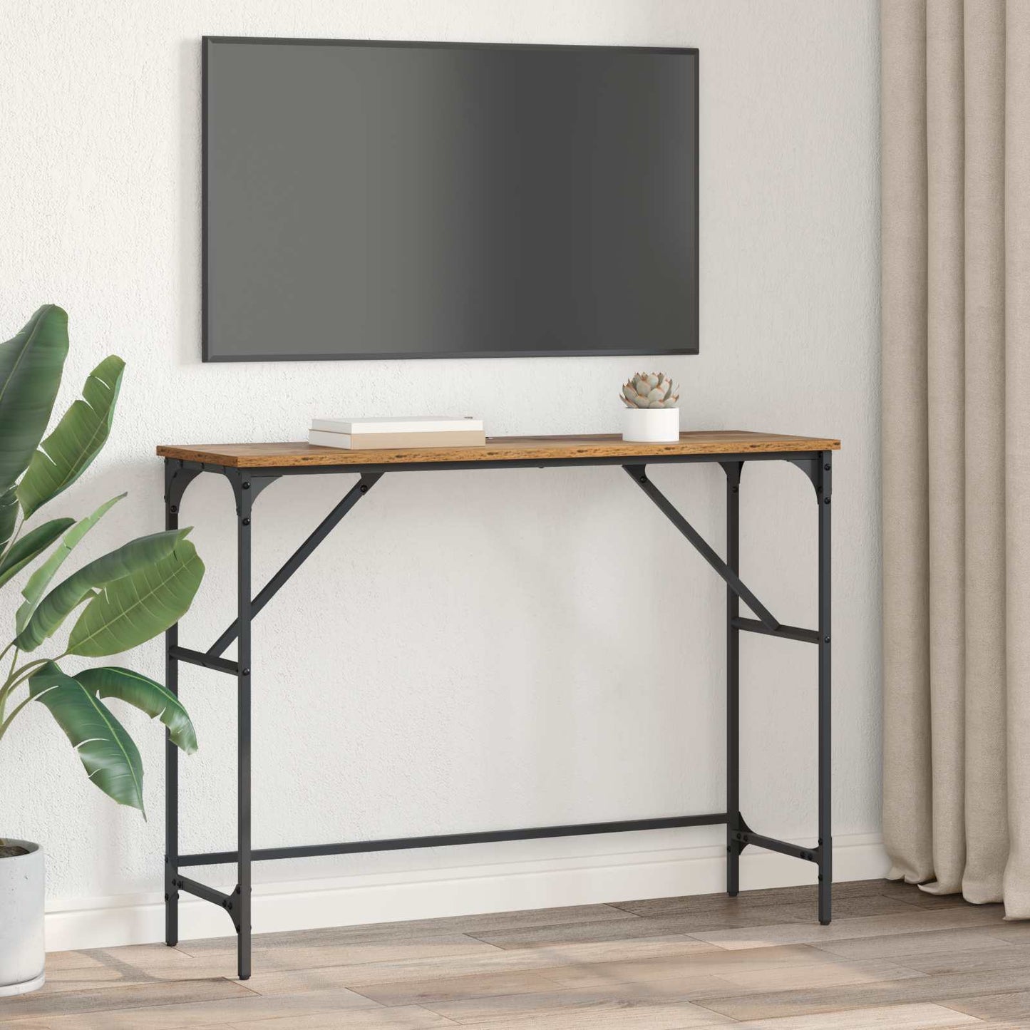 Konsollbord Gammelt tre 100 x 32 x 75 cm Konstruert tre