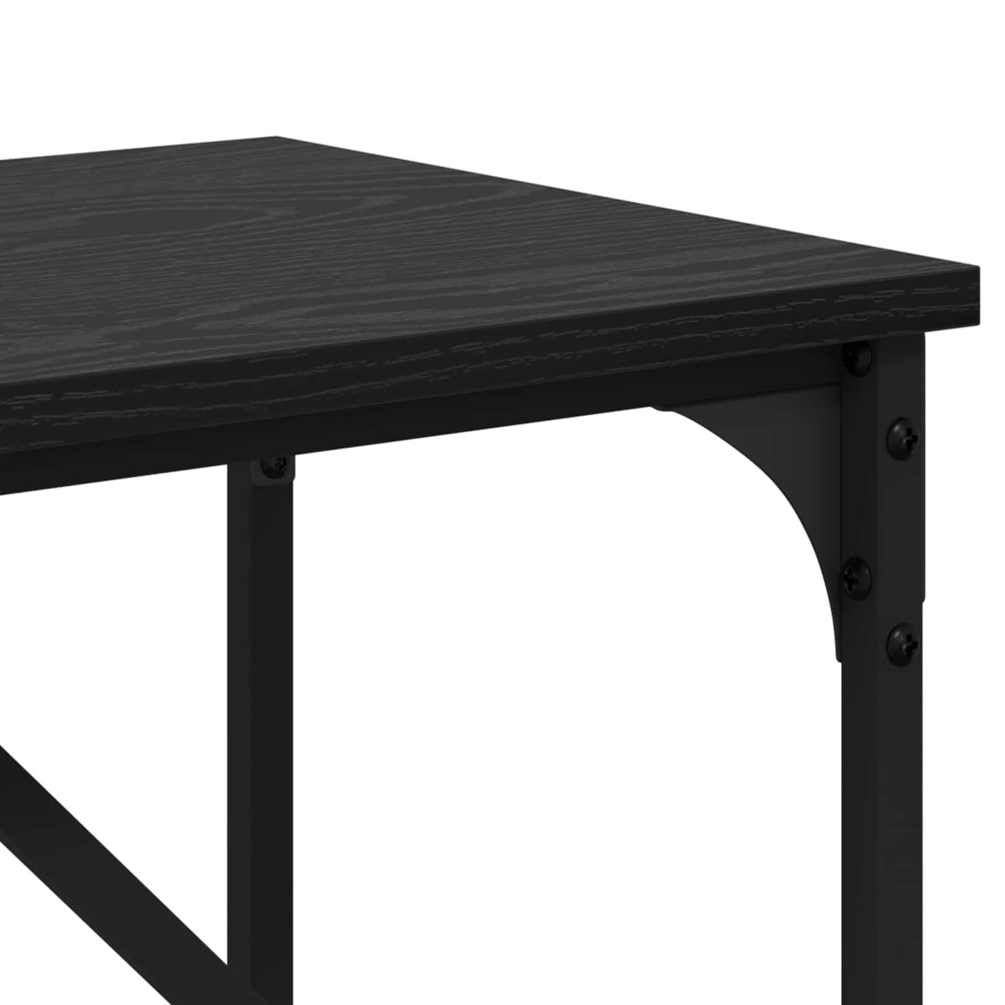 Konsollbord Svart Eik 75 x 32 x 75 cm Konstruert tre
