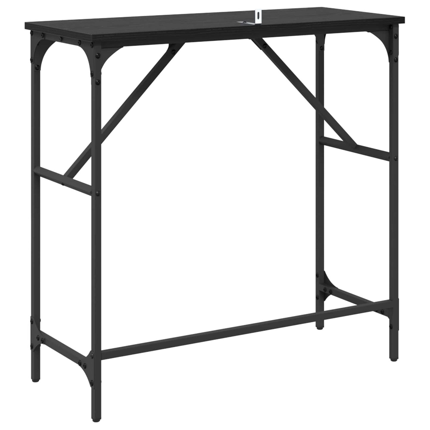 Konsollbord Svart Eik 75 x 32 x 75 cm Konstruert tre