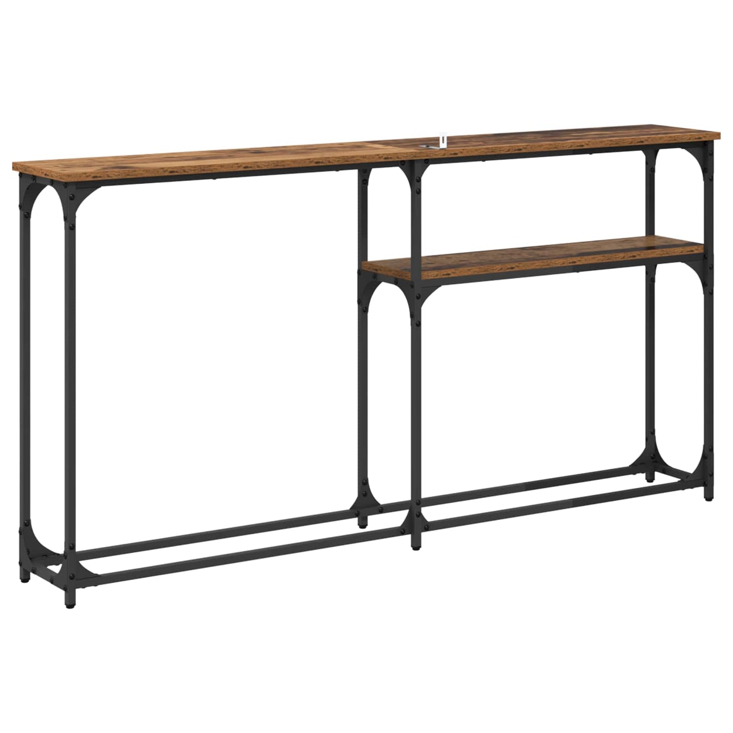 Konsollbord Gammelt tre 145x22.5x75cm Konstruert tre